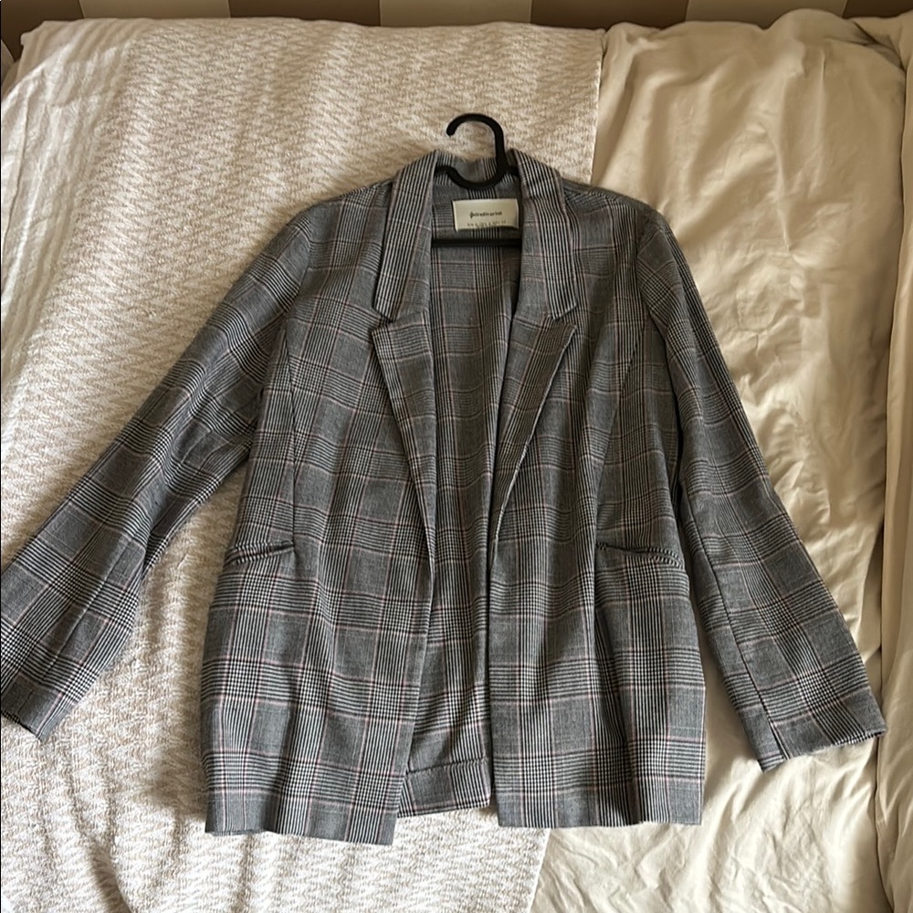 Gray Plaid Blazer
